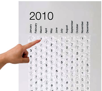 Bubble Wrap Calendar