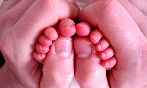 baby feet and baby toes