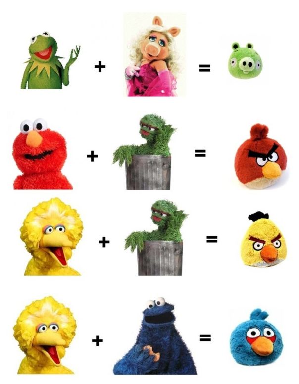 angry birds meets sesame street