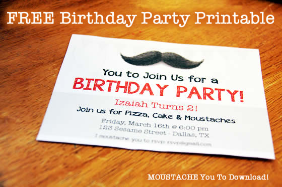 free birthday invitation download moustache printable free birthday invitation download moustache printable