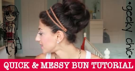 quick and messy bun tutorial