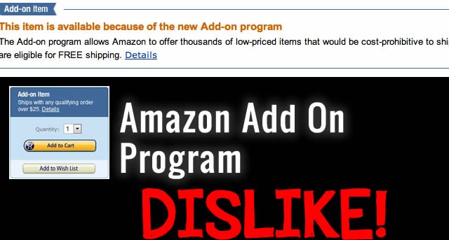Amazon Limits Prime Free Shipping with Amazon Add On Item Program
