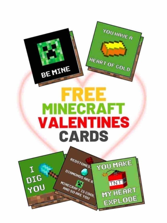 Free Minecraft Valentines Day Cards With 5 Epic Designs
